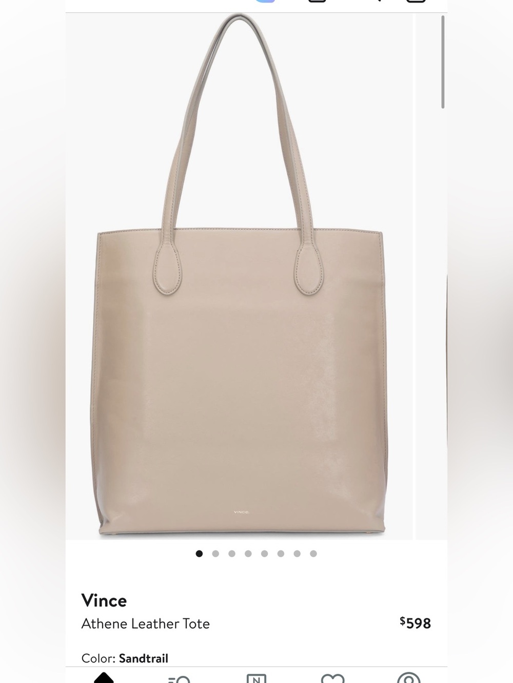 Vince Athene Leather Tote